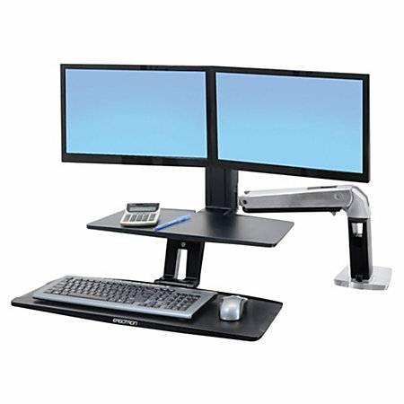 Dual Monitor Standing Desk Workspace Converter (Ergotron) - Los Angeles