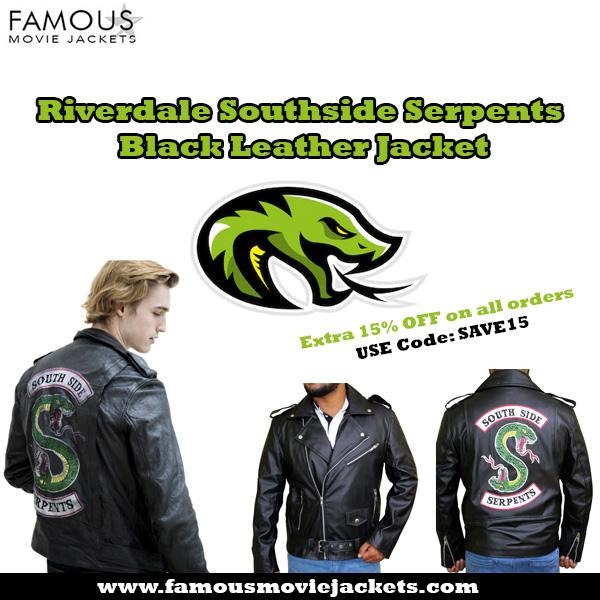 Riverdale Southside Serpents Black Leather Jacket - Los Angeles