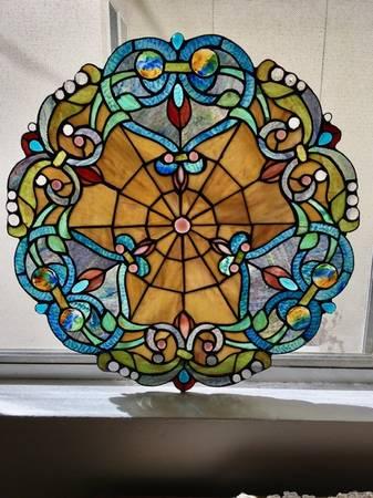 NEW! Tiffany-Style Victorian Stained Glass Window Panel/Suncatcher - Los Angeles
