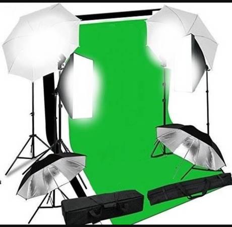 29 pc. studio light kit 4 lights+ backdrop photography Video - Los Angeles