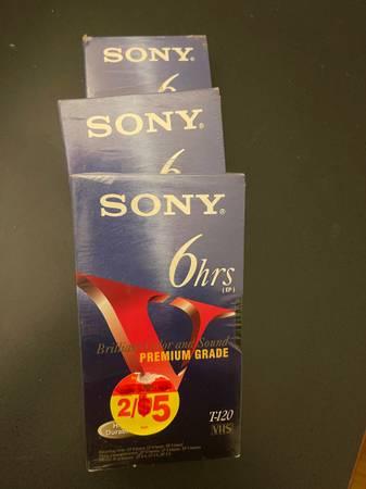 VHS Tapes Sony Premium Grade Prestine Recording New - Los Angeles