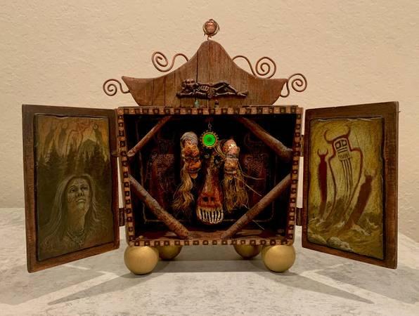 Spooky Occult Spirit Box Sculpture. Artist Ronald Lipking - Los Angeles